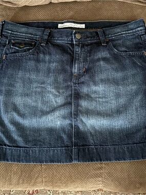 Old Navy Dark Blue Denim Mini Skirt - Women's Casual Jeans Skirt